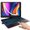 thumbnail image 1 of typecase Touch pour iPad 9e Génération Étui avec Clavier (10,2 Pouces, 2021), Pavé Tactile Multi‐touche, Rétroéclairage 10 Couleurs, Rotation à 360°, Mince et Léger pour 8e g, 1 of 7
