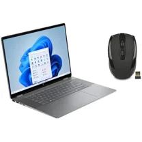 HP OmniBook X Flip 2-in-1 16" 2K TouchScreen Laptop | AMD Ryzen 5 220 |AMD Radeon 740M| Copilot |Backlit| 8GB RAM DDR5 | 512GB SSD |Meteor Silver |Windows 11 Home |Bundle with Wireless Mouse