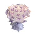 thumbnail image 3 of Ramo de mariposas DIY Ramo de flores artificiales Papel de regalo de flores Hecho a mano Violeta 11 Mariposa, 3 of 8