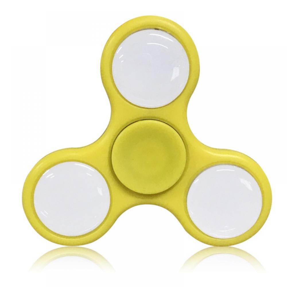 Fidget Spinner-the Ultimate Fidgeting Sensory Stress Relief Desk Toy White+YEL 