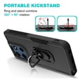 thumbnail image 2 of Rosebono Compatible With Motorola Moto G Stylus 2025 / Moto G Stylus 2026 Case, Hybrid Case With Adjustable Integrated Ring Kickstand (Black), 2 of 5
