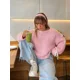 thumbnail image 4 of Suéter de punto para mujer, suéter informal holgado con cuello redondo, jersey con cordones y hombros descubiertos, otoño e invierno 2024, nuevas prendas de punto, 4 of 5