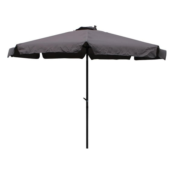 St. Kitts Aluminum Tilt and Crank 10-foot Outdoor Umbrella - Grey