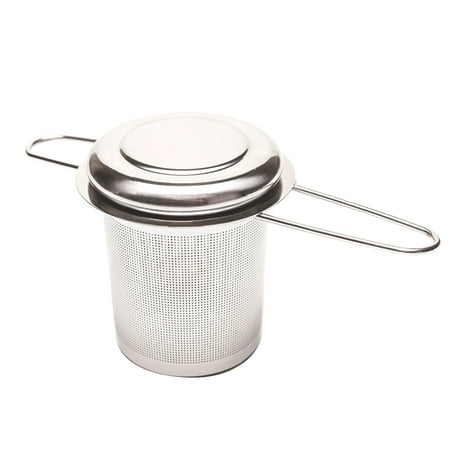 

Stainless Steel With Lid Mug Tea Infuser Foldable Handle Teapot Filter Strainer