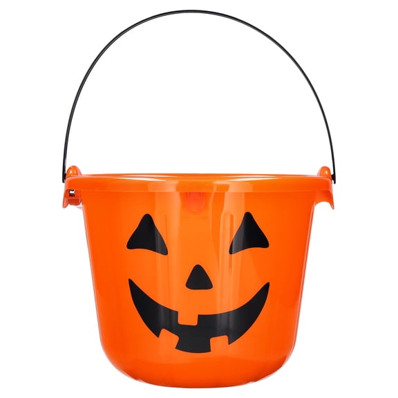 Light-Up Jack-o'-Lantern Trick-or-Treat Bucket, Orange, 6.5", Halloween by Way To Celebrate