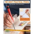 thumbnail image 2 of Nicpro 28 Pack Carpenter Pencil Set with Sharpener, Mechanical Carpenter Pencils with 127PCS Refills and Carbide Scribe Tool, Heavy Duty Construction Pencils for Architect Woodworking-With Canvas Case, 2 of 7