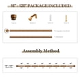 thumbnail image 2 of Yokila Vintage Gold Curtain Rod for Windows 16 to 120 Inches 1" Diameter Decorative Heavy Duty Window Curtain Rod Adjustable with Solid Finials for Living Room Bedroom Kitchen Farmhouse Outdoor, 2 of 14