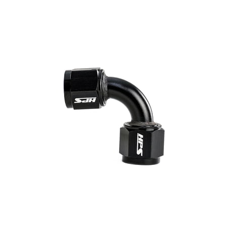 HPS AN9901-10 AN Female to Female Swivel Coupling Adapte Fitting Aluminum Size: AN-10 Angle: 90 degree Black
