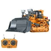 Dcenta RC Bulldozer 1/24 2.4GHz 9CH RC Construction Truck Engineering Vehicles Educational Toys for Kids with Light Music