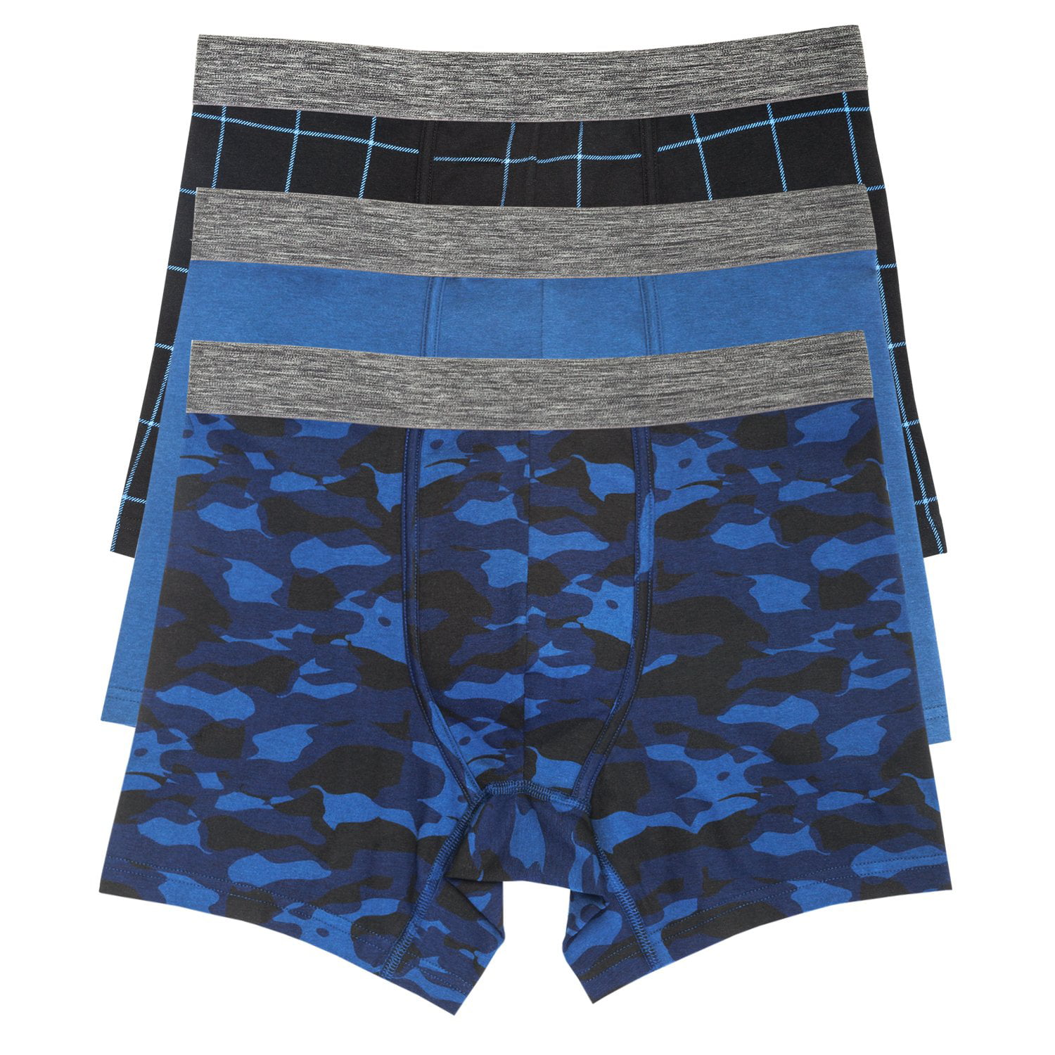 Basic Outfitter's Mens Plaid Boxer Brief 3 Pack - Walmart.com