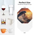 thumbnail image 6 of Kdxio Sunset Dancing Dolphin Funny Coasters,4 Pcs Leather Coasters,Housewarming Gifts,Protect Furniture from Water Marks Scratch and Damage, 6 of 6