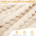 thumbnail image 2 of Cobija de Franela de Doble Cara, Manta de Lana para Cama Y Sofá, 180 * 200 Cubrecamas Individual Suave y Cálido, Manta Decorativa con Felpa para Familia, Sofá, Cama, Sala de Estar y Dormitorio, 2 of 7