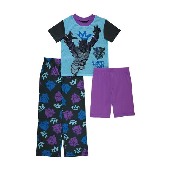 Boy's 3 Piece Black Panther Sleep Set