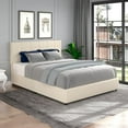 thumbnail image 4 of Tabaray Modern Vera Queen Size Platform Bed Frame with Luxurious Ivory Velvet Upholstery, Patented 4 Drawer Storage, Adjustable Headboard & Durable Wooden Slats Mattress Support,No Box Spring Needed, 4 of 18