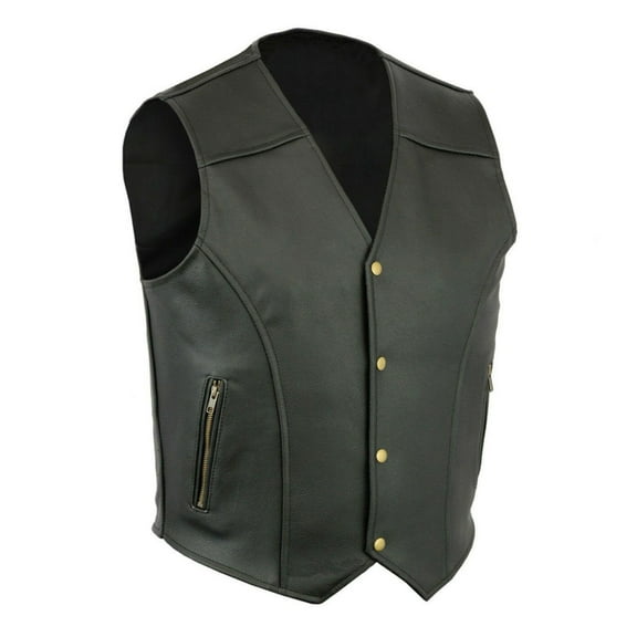 Yaoyar Men Sleeveless Retro Waistcoat Outdoors Zipper Pockets Fallow Sports Coat Black L