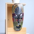 thumbnail image 3 of Máscara Facial Tribal Tallada A Mano Africana De Madera Sunnimix Pintura Colgante De Pared Arte Popular 25cm, 3 of 7