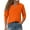 AD04-Orange, variant on Inglocry Long Sleeve Girls' Tops Dressy Casual V Neck Polo Shirts Blouses 2025 Trendy Tunic Top Beige 110