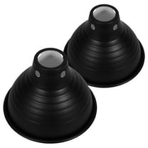 Masteelf 2pcs Heat Lamp Dome Standard Reflector Black Lamp Shade for Reptiles Bearded Fixture and Bird Cage Heater