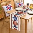 thumbnail image 4 of Giyblacko Clearance 4th Of July Table Runner America Flag Stripe Patriotic Table Runners Memorial Day Independence Day Vintage Kitchen Dining Home Party Decor, 4 of 6