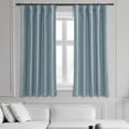 thumbnail image 2 of Half Price Drapes Gulf Blue Bellino Textured Faux Linen Room Darkening Curtains For Bedroom & Living Room Curtains(1 Panel), Curtains 63 Inches Long, 50W X 63L, 2 of 11