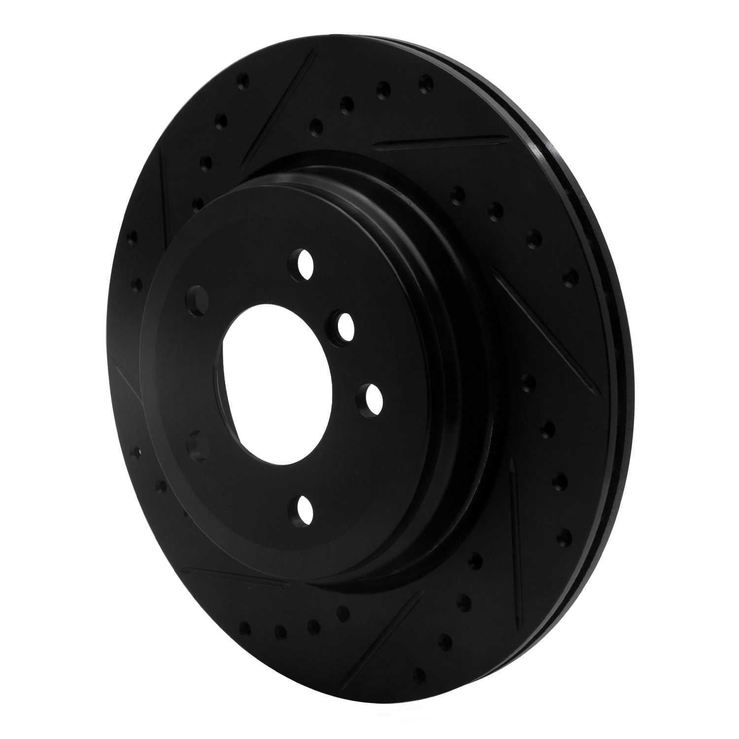 Dynamic Friction Company 633-31066L DFC Brake Rotor - Drilled And Slotted - Black