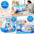 thumbnail image 4 of Tienda de campaña para niños PigPigPen 3 en 1 con túnel de juego y piscina de bolas, 4 of 7