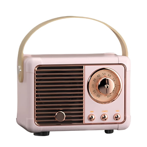 GJX Retro Speaker Vintage FM Radio Wireless Retro Speaker with Old-Fashioned Classic Style and Strong Bass Enhancement