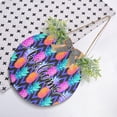 thumbnail image 4 of Welcome Sign with Wreath for Front Door, Rustic Round Hanging Welcome Sign, Wall Housewarming Gift for Home 11.8in, Tropical Pineapple Home Decor, 4 of 7