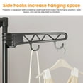 thumbnail image 5 of CACAGOO Clothes Rack, Freestanding Wardrobe Closet, Metal Clothing Racks, Heavy-Duty Garment Rack with 6 Storage Shelves Durable Steel Pipe Garment Rack Clothing Rack with 2 Extended Pendant Hooks, 5 of 9