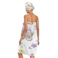 thumbnail image 2 of 3-Piece Bathroom Towel Set with Bath Towel, Quick-Dry Hair Cap and Hair Turban for Bath Yoga Beach Watercolor Easter Elements, 2 of 6