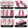 thumbnail image 3 of Teacher Tote Bag,Pioneer Flower Floral Print Pattern Teacher Utility Tote Bag,Large Work Tote Bags for Women with Multiple Pockets,Top Zipper Closure,13.8x10.6x6.7 Inch, 3 of 5