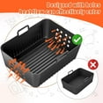 thumbnail image 2 of Air Fryer Silicone Liner for Ninja Double Stack XL Air Fryer SL401, Reusable Silicone Air Fryer Liner Accessories for Ninja Foodi DZ401 DZ201 DZ201C, 2 of 7