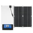 thumbnail image 1 of 26W Solar Panel Kit with USB Port Off Grid Solar Power Charging System Monocrystalline Module with LCD Remote Controller, 1 of 7