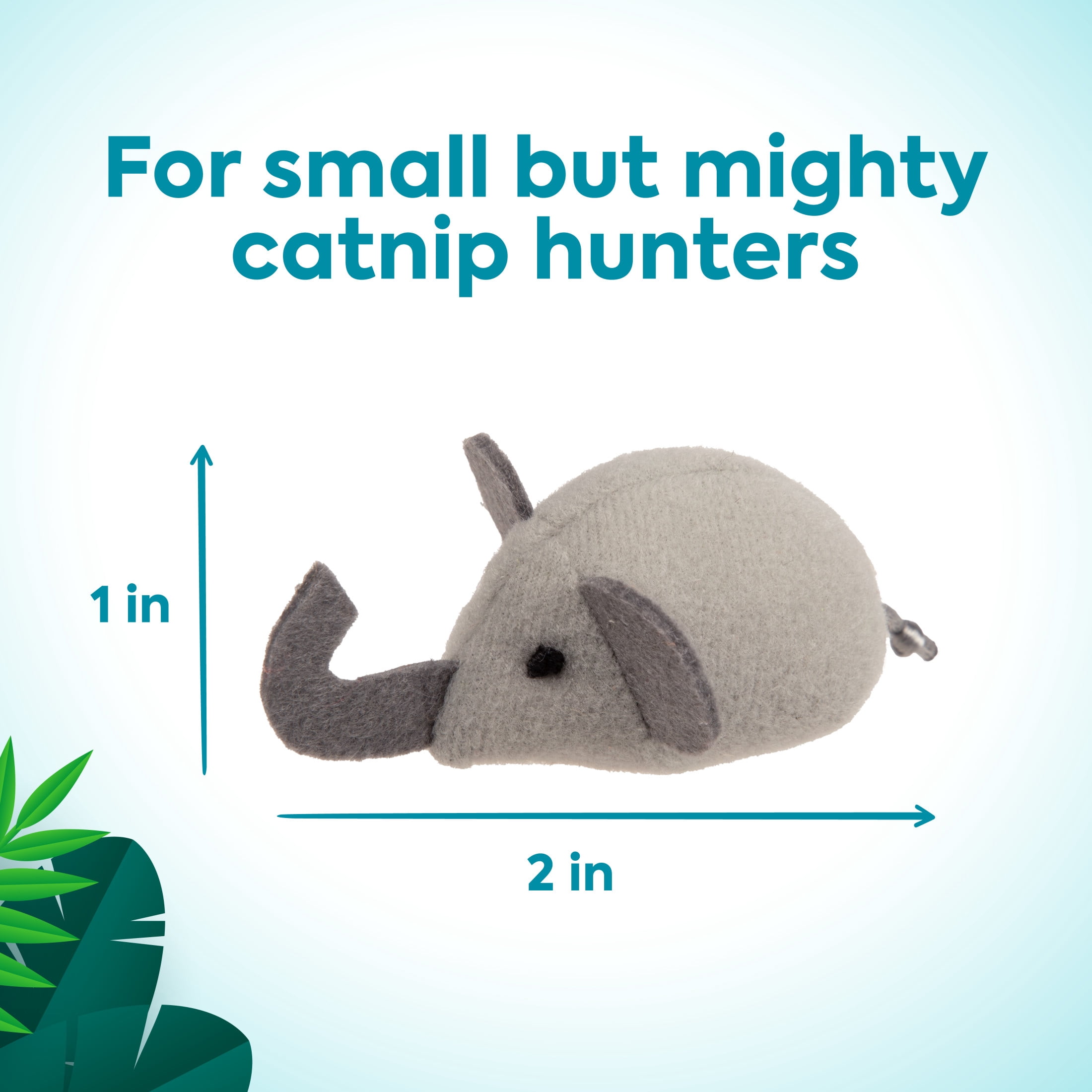 Instincts by SmartyKat Safari Skitters Catnip and Silvervine Cat Toys, Set of 10, Small Plush Mice with String Tails