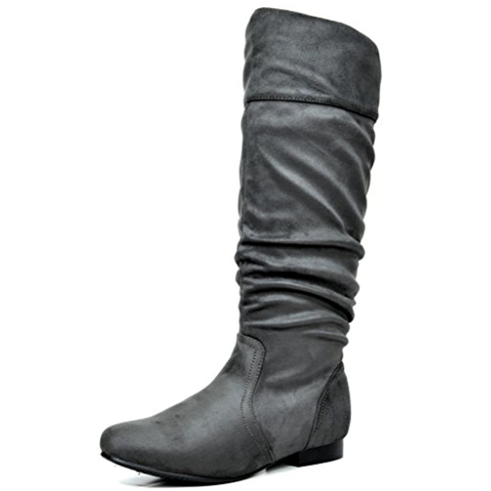 smart flat knee high boots