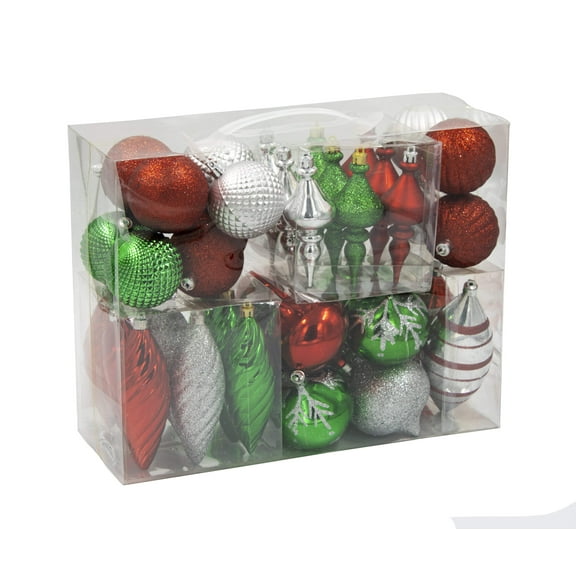40 Pack Copper, Green, Silver Assorted Ornaments