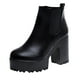 thumbnail image 1 of NECHOLOGY Botas Mujer Adulto Femenino Zapatos Botines mujer Botas de mujer de tacón cuadrado Botas de tacón grueso hasta el muslo de cuero Zapatos Botines (Black, 8), 1 of 7