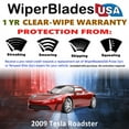 thumbnail image 2 of 2009 Tesla Roadster Beam Wiper Blades Wipers w/1yr Warranty (Set of 2) (WiperBladesUSA), 2 of 5