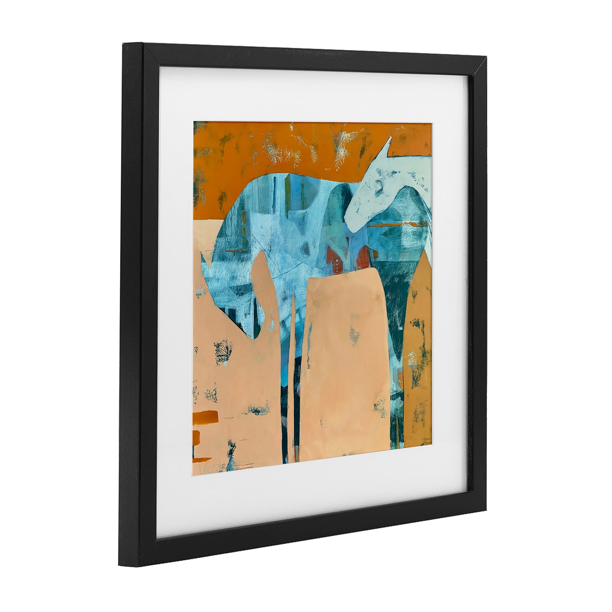 Kindred Crush Horses Black Framed Print Under Glass, design by Dianna Fritzler