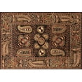 thumbnail image 1 of Ahgly Company Indoor Rectangle Oriental Brown Industrial Area Rugs, 5' x 7', 1 of 4