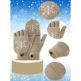 thumbnail image 4 of Guantes sin dedos Sintege para mujer, tejidos de lana de invierno, 4 unidades, 4 of 7