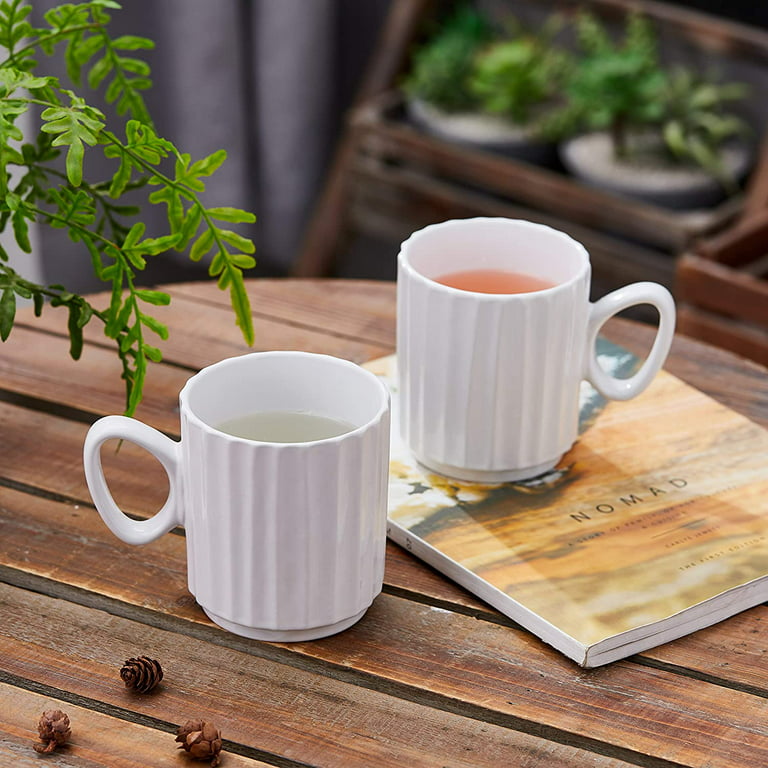 Ceramic Coffee Mugs set : 13 OZ Tea Mug set of 4 for Cocoa, Latte