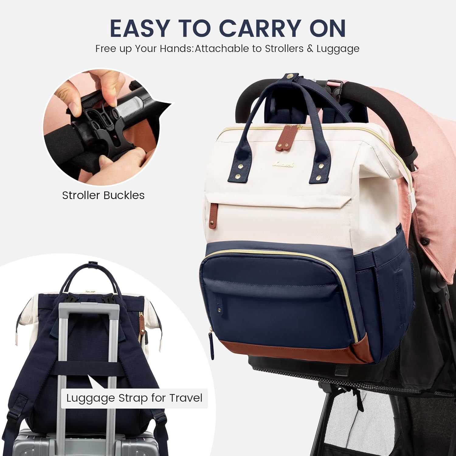 Lovevook Diaper Backpack,Large Diaper Bag Mummy Bag for New Mum Daddy,Convenient Work Travel Baby Bag for Office Mummy and Travel Essential Baby Shower