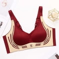thumbnail image 4 of KHONTS Plus Size Wireless Bras for Women Push up Lush Liftting Padded Bra Cozy Seamless Bralettes for Everyday Wear Red 5XL, 4 of 6
