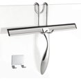 thumbnail image 1 of CPDD 12-Inch Shower Squeegee Set, Includes Chrome-Plated Shower Door Hook and Adhesive Hook, for Shower Doors, Mirror and Window, 1 of 6