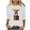 White Christmas Clothes For Women, variant on Cadancy Christmas Tshirts Women Party 3/4 Sleeve Plus Size Winter Tops Dressy Cute Santa Claus Holiday Blouses Casual Crewneck Vintage Xmas Funny Shirts