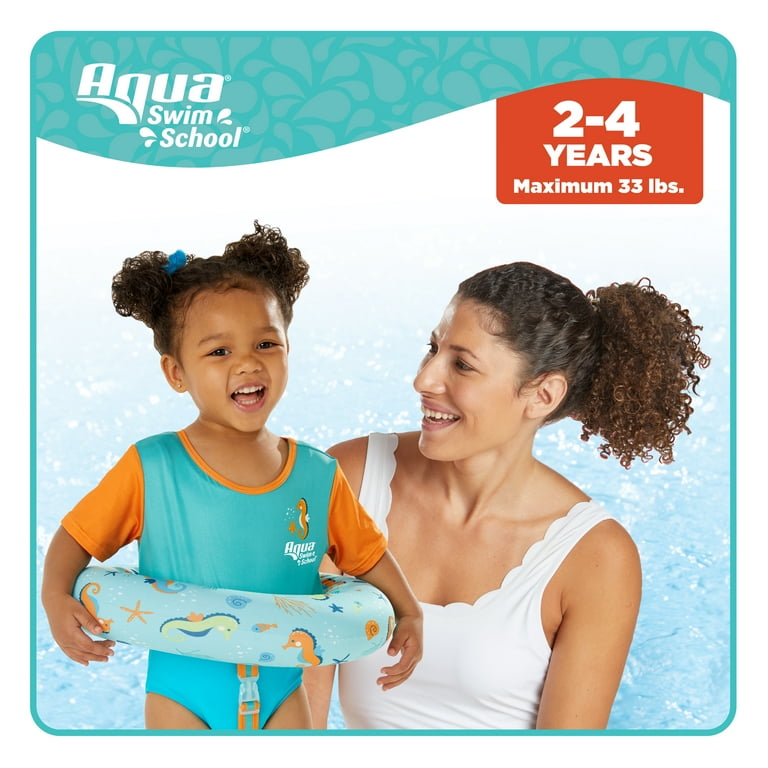Aqua Leisure SwimSchool Inflatable Swim Vest with Whistle Age 4-8 New in  Box