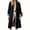 Black, variant on Spring Fall Women Plaid Patchwork Long Sleeved Single Breasted Casual Trench Coat