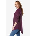 thumbnail image 3 of Roaman's Women's Plus Size V Neck Thermal Swing Tunic, 3 of 4