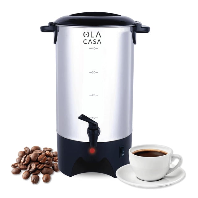 Cafetera 40 Tazas De Acero Inoxidable| Urna Para Café Caliente Con Capacidad De 6L| Dispensador De C